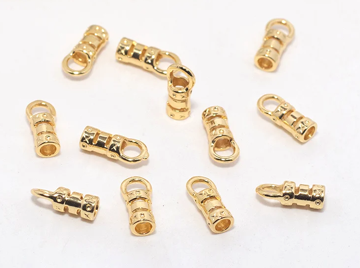 סופית מעיכה צינור פסים 2 מ"מ ציפוי Gold Plated - דוארט | DoArt