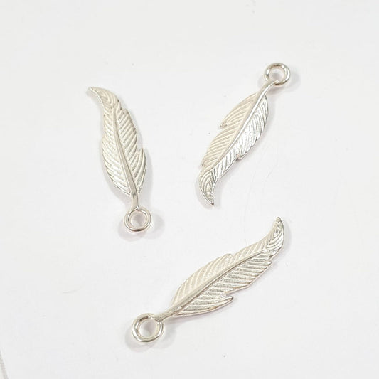 2 תליוני נוצה מעוגלת Silver 925 - דוארט | DoArt