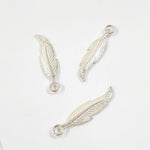 זוג תליוני נוצה מעוגלת Silver 925