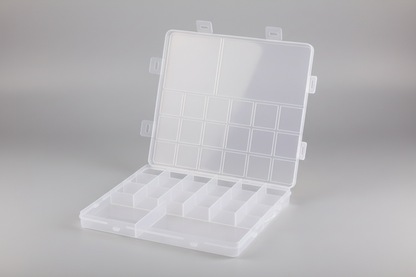 קופסת איחסון פלסטיק מחולקת 20 תאים (18+2) - דוארט | DoArt