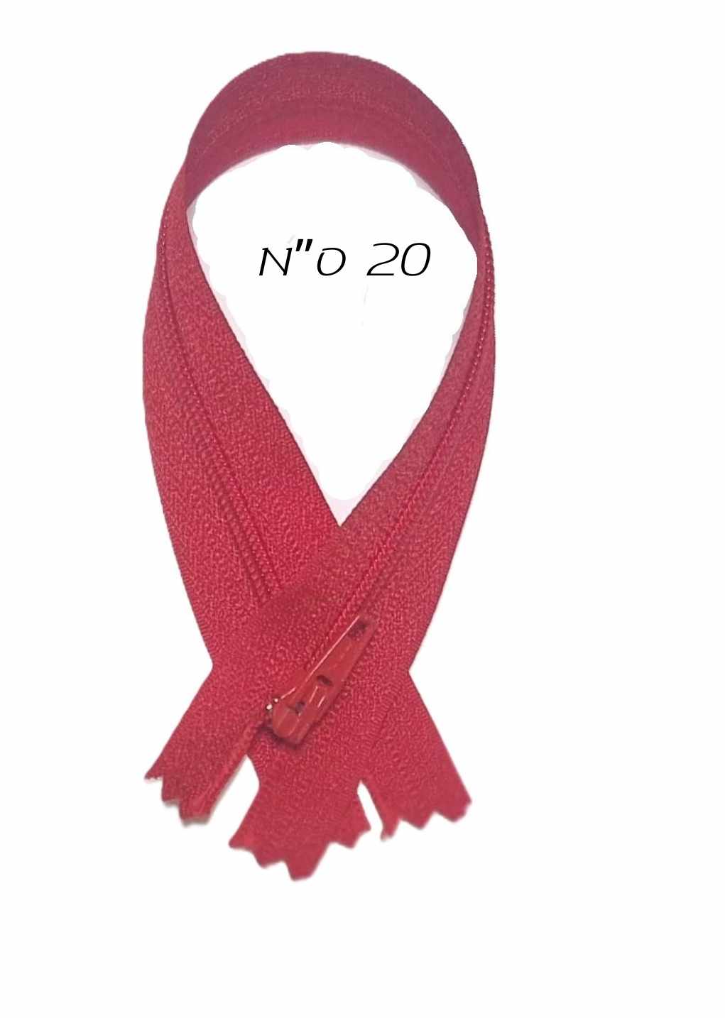 רוכסן רגיל אדום - 20 ס"מ - דוארט | DoArt