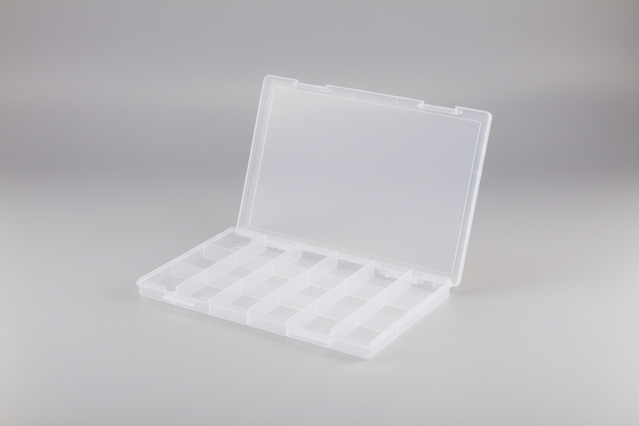 קופסת איחסון פלסטיק מחולקת 24 תאים - דוארט | DoArt