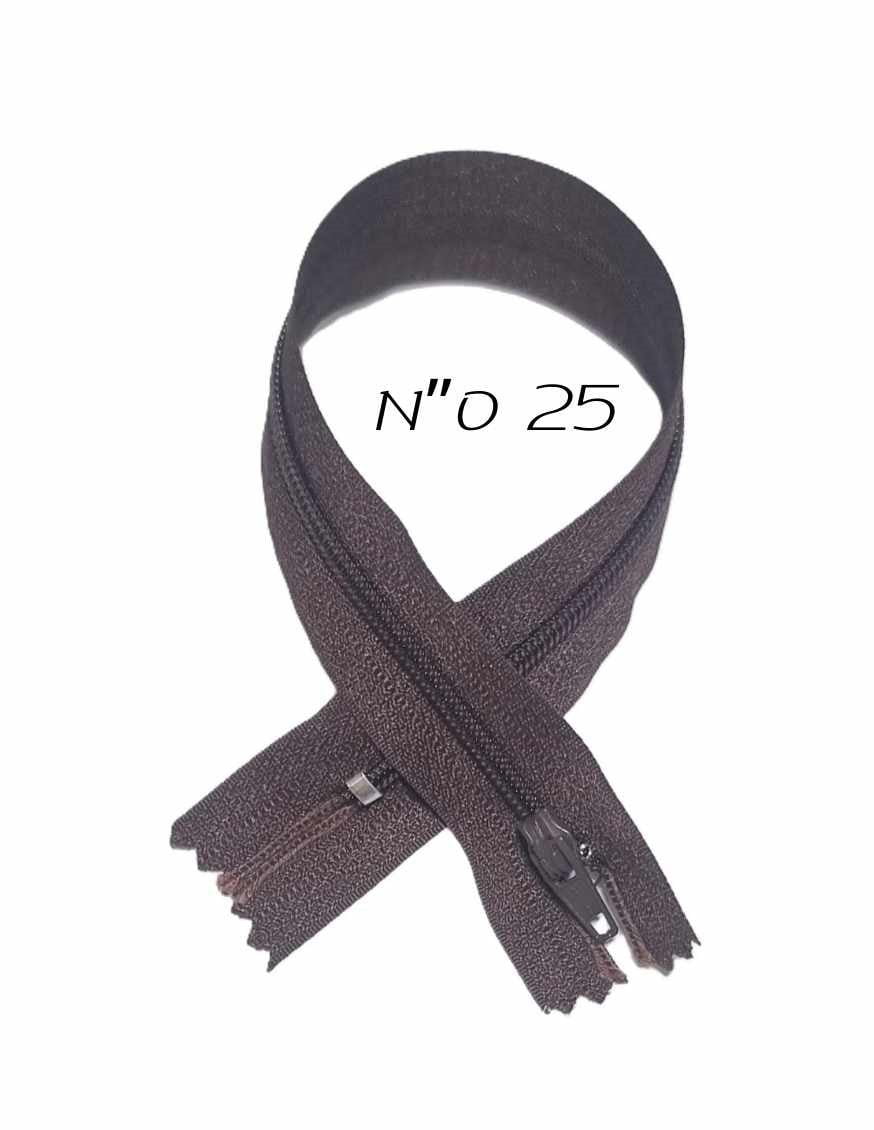 רוכסן רגיל חום כהה - 25 ס"מ - דוארט | DoArt