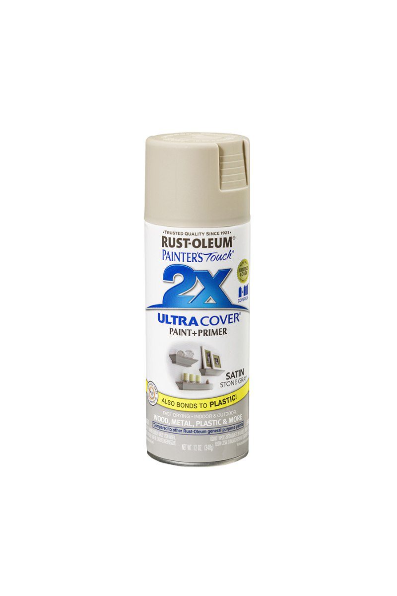 ספריי צבע 2X - אפור בטון משי 249855 SATIN STONE GRAY - דוארט | DoArt