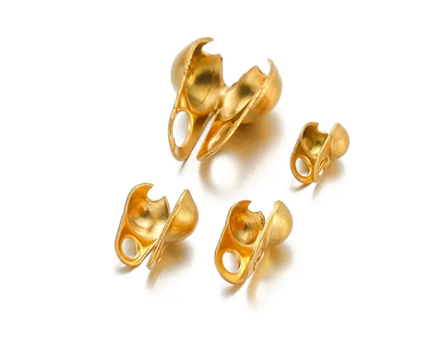 סופית צדפה לשרשרת דיסקית 3 מ"מ ציפוי זהב - דוארט | DoArt