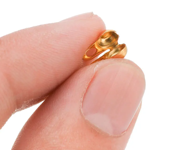 סופית צדפה לשרשרת דיסקית 3 מ"מ ציפוי זהב - דוארט | DoArt