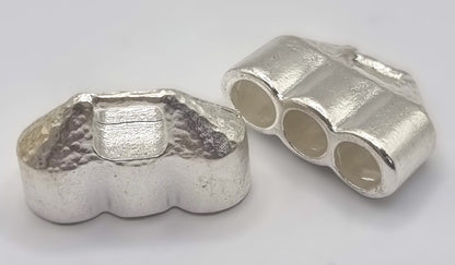 סופית יצוקה להדבקת 3 שרוכים ציפוי כסוף בהיר - דוארט | DoArt