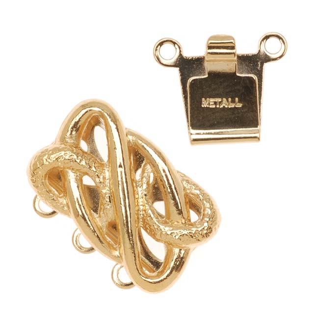 סוגר קופסא פיליגרן 3 שורות מוזהב - דוארט | DoArt