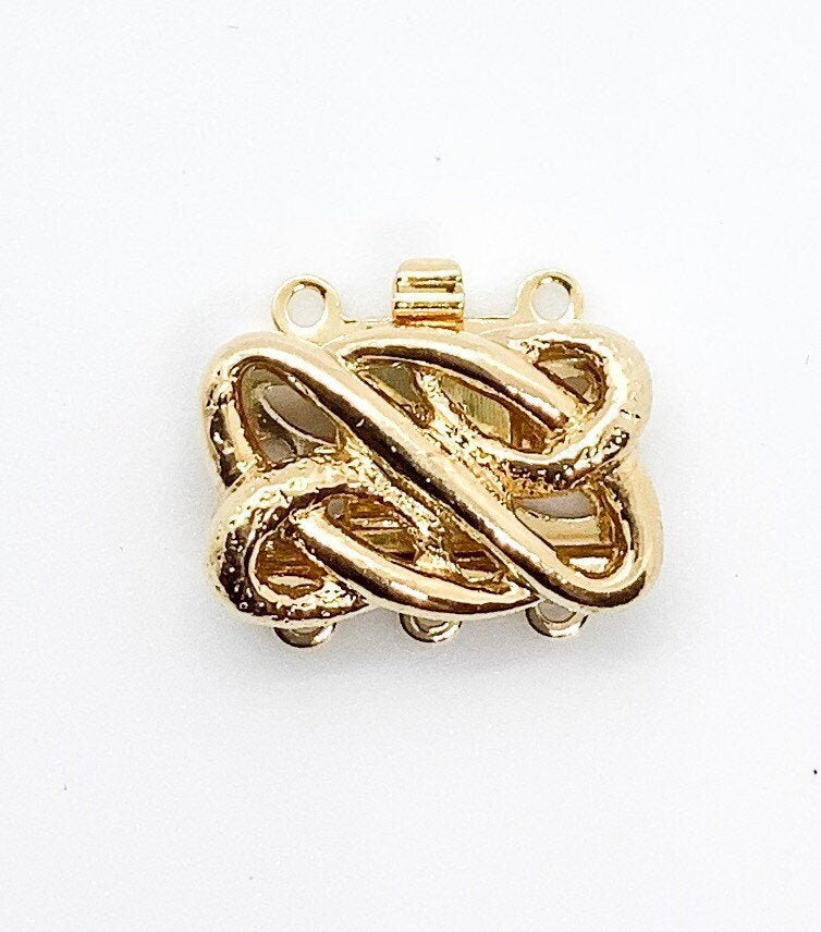 סוגר קופסא פיליגרן 3 שורות מוזהב - דוארט | DoArt