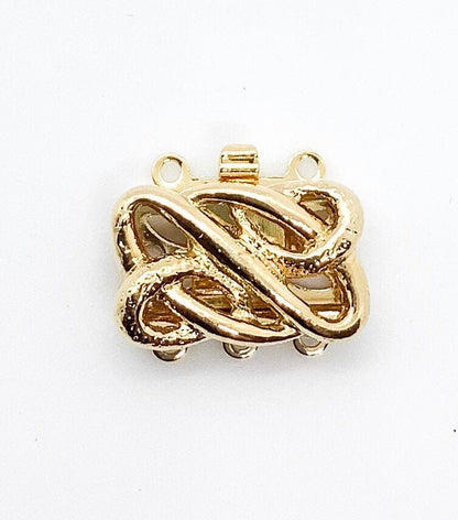 סוגר קופסא פיליגרן 3 שורות מוזהב - דוארט | DoArt