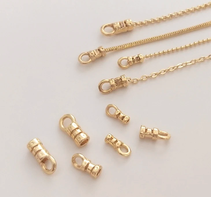 סופית מעיכה צינור פסים 3 מ"מ ציפוי Gold Plated - דוארט | DoArt