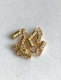סופית מעיכה צינור פסים 3 מ"מ ציפוי Gold Plated - דוארט | DoArt