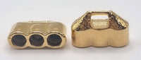 סופית יצוקה להדבקת 3 שרוכים ציפוי Gold Plated - דוארט | DoArt