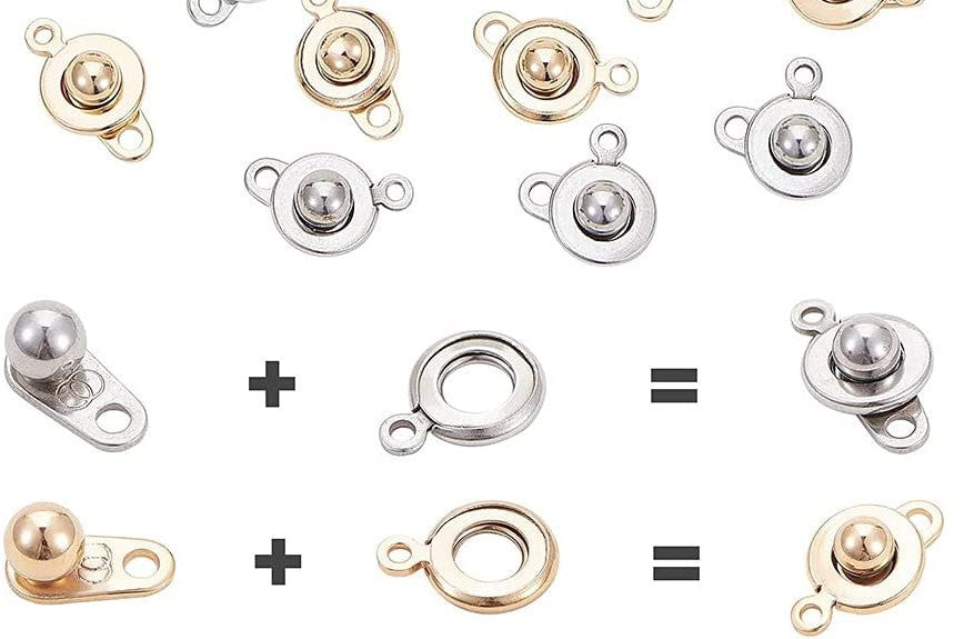 סט סוגרי תיק-תק לשרשרת ציפוי זהב - 4 יח'' - דוארט | DoArt