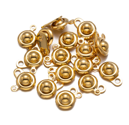 סט סוגרי תיק-תק לשרשרת ציפוי זהב - 4 יח'' - דוארט | DoArt