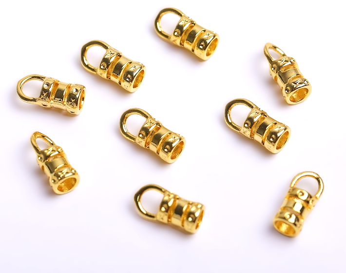 סופית מעיכה צינור פסים 4.5 מ"מ ציפוי Gold Plated - דוארט | DoArt
