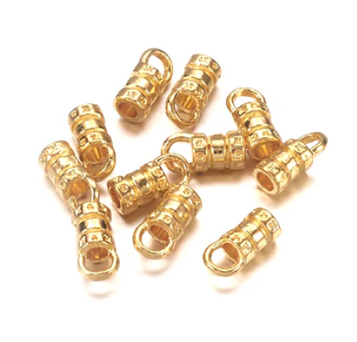 סופית מעיכה צינור פסים 4 מ"מ ציפוי Gold Plated - דוארט | DoArt
