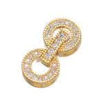 סוגר משובץ זירקונים עגול מוזהב