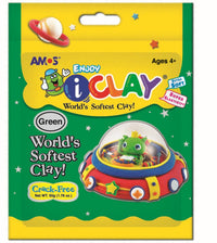 חימר קל גוון ירוק - 50 גרם AMOS I-CLAY - דוארט | DoArt
