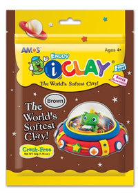 חימר קל גוון חום - 50 גרם AMOS I-CLAY - דוארט | DoArt