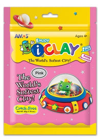 חימר קל גוון ורוד - 50 גרם AMOS I-CLAY - דוארט | DoArt