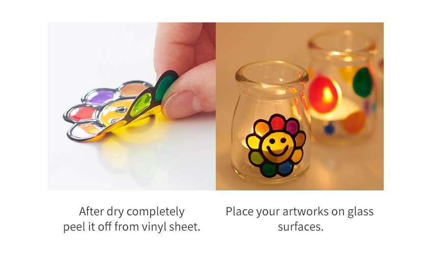 צבעי חלון 6 צבעים 22 מ"ל Amos Glass Deco - דוארט | DoArt