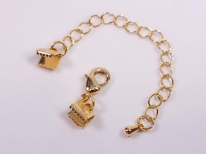 סט סגירה לתכשיט תנין 6 מ"מ ציפוי Gold Plated - דוארט | DoArt