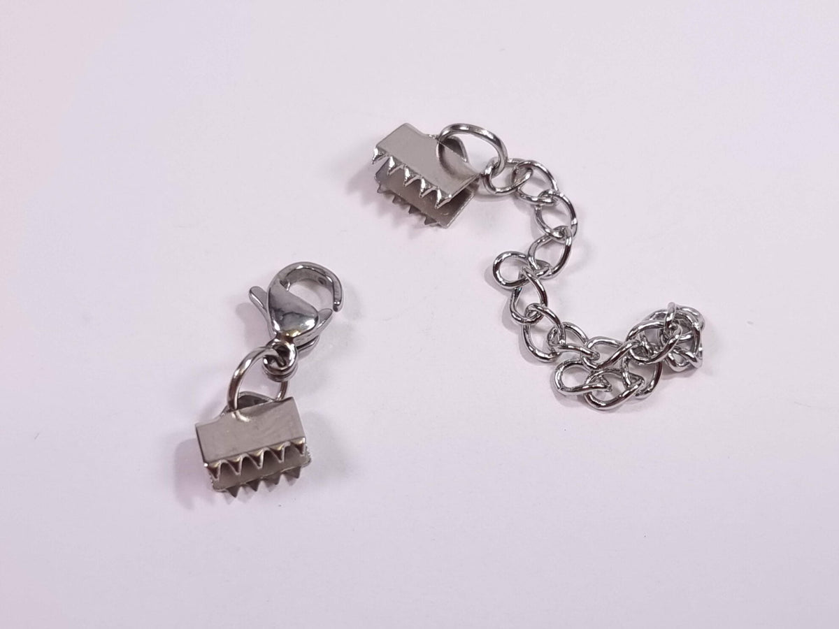 סט סגירה לתכשיט תנין 6 מ"מ Stainless Steel - דוארט | DoArt