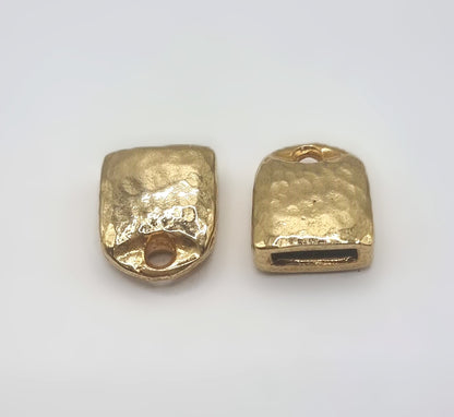 סופית שטוחה יצוקה להדבקה 8 מ"מ ציפוי Gold Plated - דוארט | DoArt