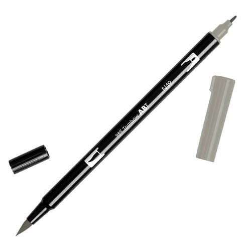 טומבו ABT טוש מכחול דו צדדי - TOMBOW WARM GRAY8 N49 - דוארט | DoArt