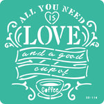סטנסיל דביק השראה - ALL YOU NEED IS LOVE