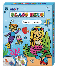 קיט צבעי חלון לוכדי שמש ומדבקות - מעמקי הים Amos Glass Deco - דוארט | DoArt