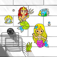 קיט צבעי חלון לוכדי שמש ומדבקות - מעמקי הים Amos Glass Deco - דוארט | DoArt