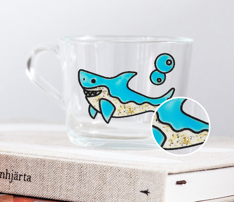 קיט צבעי חלון לוכדי שמש ומדבקות - מעמקי הים Amos Glass Deco - דוארט | DoArt