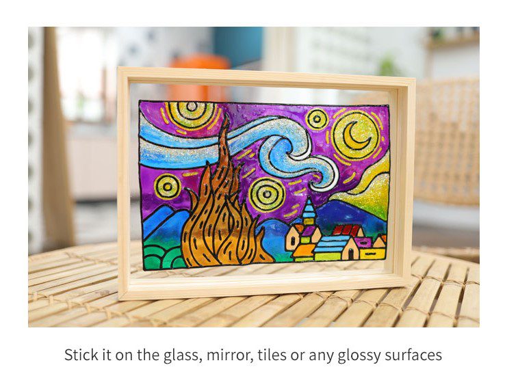 קיט צבעי חלון מדבקות ואן גוך AMOS VAN GOGH - דוארט | DoArt