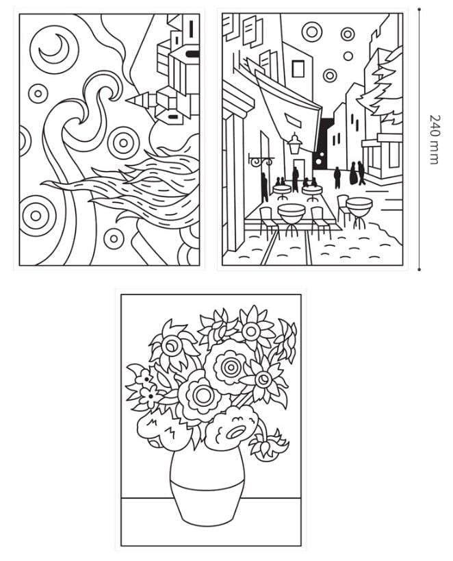 קיט צבעי חלון מדבקות ואן גוך AMOS VAN GOGH - דוארט | DoArt