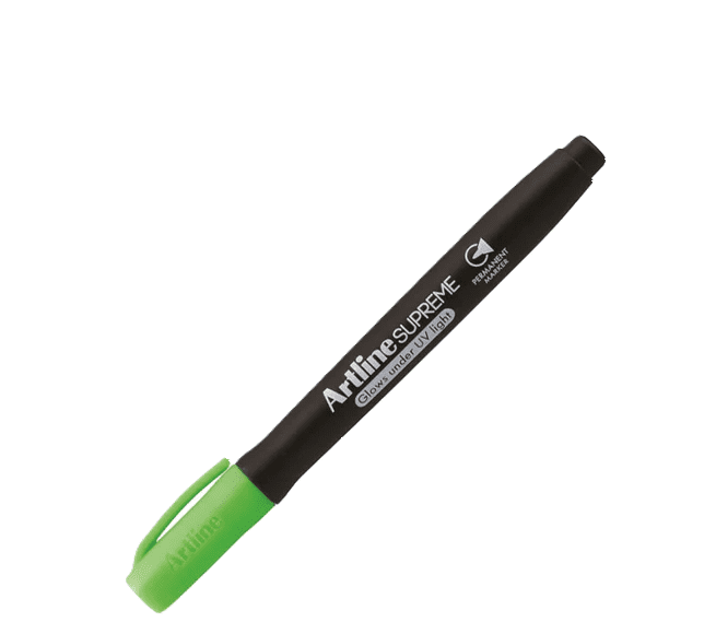 טוש פרמננטי ARTLINE SUPREME - ירוק UV GLOW - דוארט | DoArt