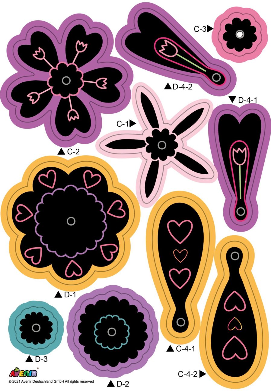 ערכת סקראצ' להכנת זר - פרחים AVENIR