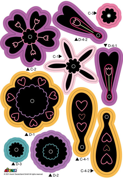 ערכת סקראצ' להכנת זר - פרחים AVENIR