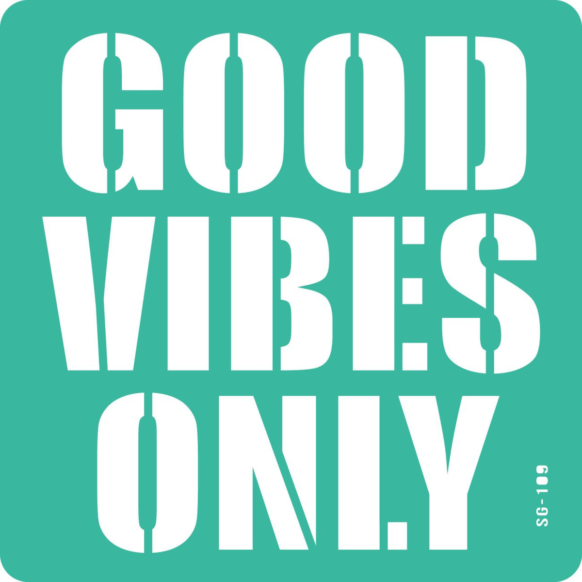 סטנסיל דביק השראה - GOOD VIBES ONLY - דוארט | DoArt
