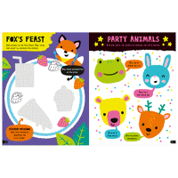 חוברת פעילות עיצוב מדבקות ניאון חיות - Make Believe Ideas - דוארט | DoArt