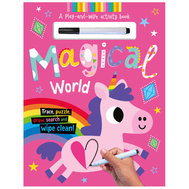 חוברת פעילות עם טוש מחיק - חד קרן Make Believe Ideas - דוארט | DoArt