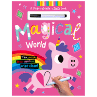 חוברת פעילות עם טוש מחיק - חד קרן Make Believe Ideas - דוארט | DoArt