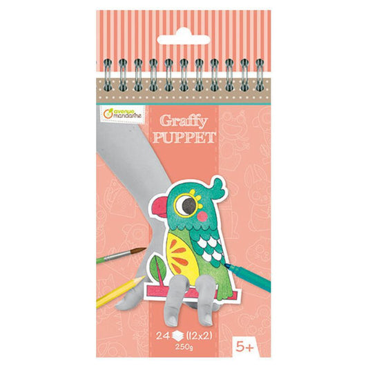 ערכת בובות אצבע לצביעה - חיות מחמד MANDARINE - דוארט | DoArt