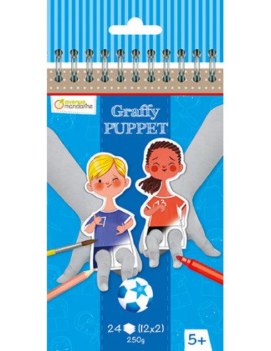 ערכת בובות אצבע לצביעה - כדורגל MANDARINE - דוארט | DoArt