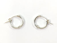 זוג עגילי חישוק סגירת מנוף עם לולאה Silver 925 - דוארט | DoArt
