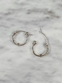 זוג עגילי חישוק סגירת מנוף עם לולאה Silver 925 - דוארט | DoArt