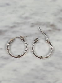 זוג עגילי חישוק סגירת מנוף עם לולאה Silver 925 - דוארט | DoArt