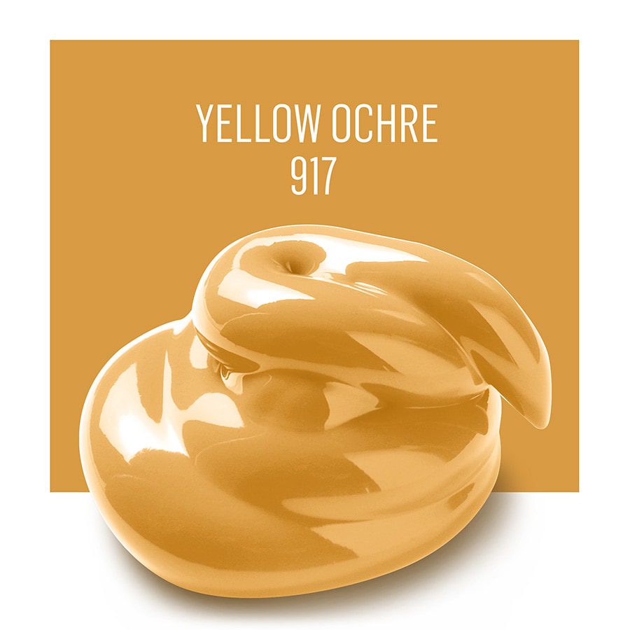 צבע אקרילי פולקארט YELLOW OCHRE 917 - דוארט | DoArt
