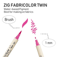 טוש בד דו צדדי ZIG FABRICOLOR - צהוב זוהר 001 - דוארט | DoArt